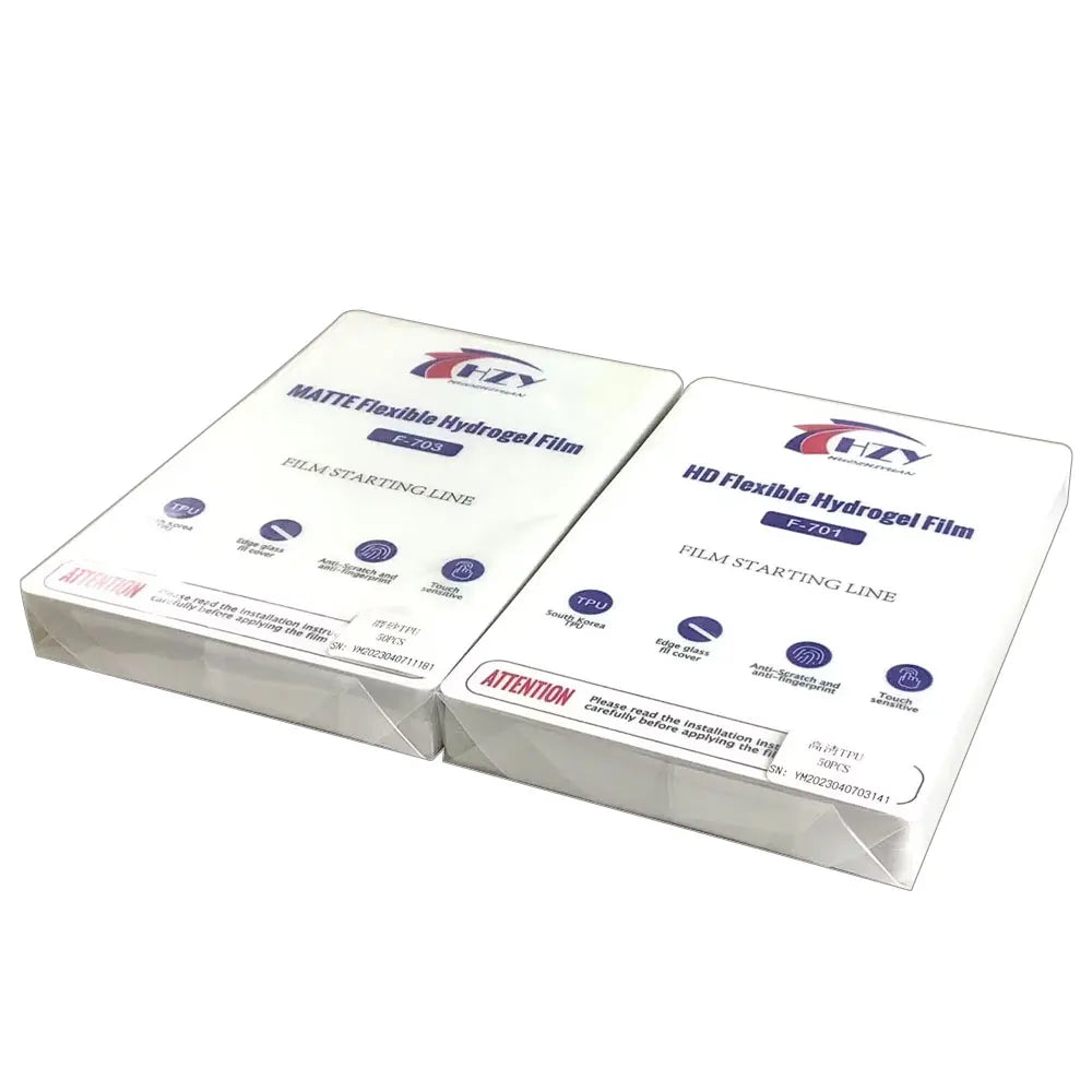 HZY F-701/F-703 Hydrogel Film HD Matte for iPhone Android Phone LCD Screen Protectors Intelligent Cutting Machine Plotter 50Pcs