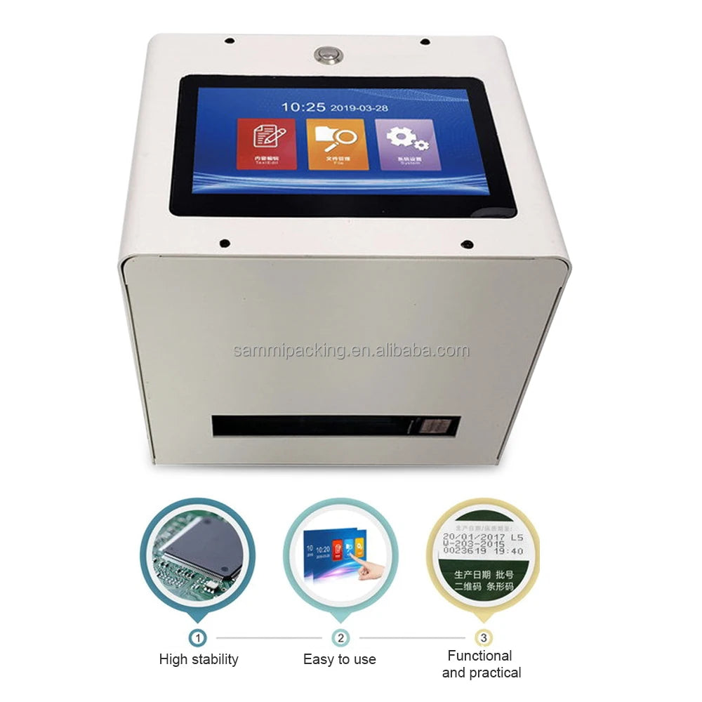 Desktop Static Packaging Plastic Bag Aluminium Cans Plastic Bottles Inkjet Printer