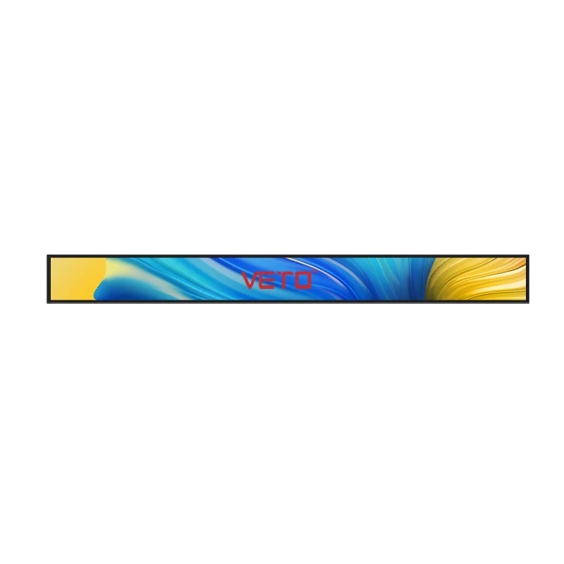 VETO 23.1 Inch Indoor Stretched Bar LCD Panel Android Shelf Advertising Screen TFT LCD Bar Style Display for Supermarket Retail