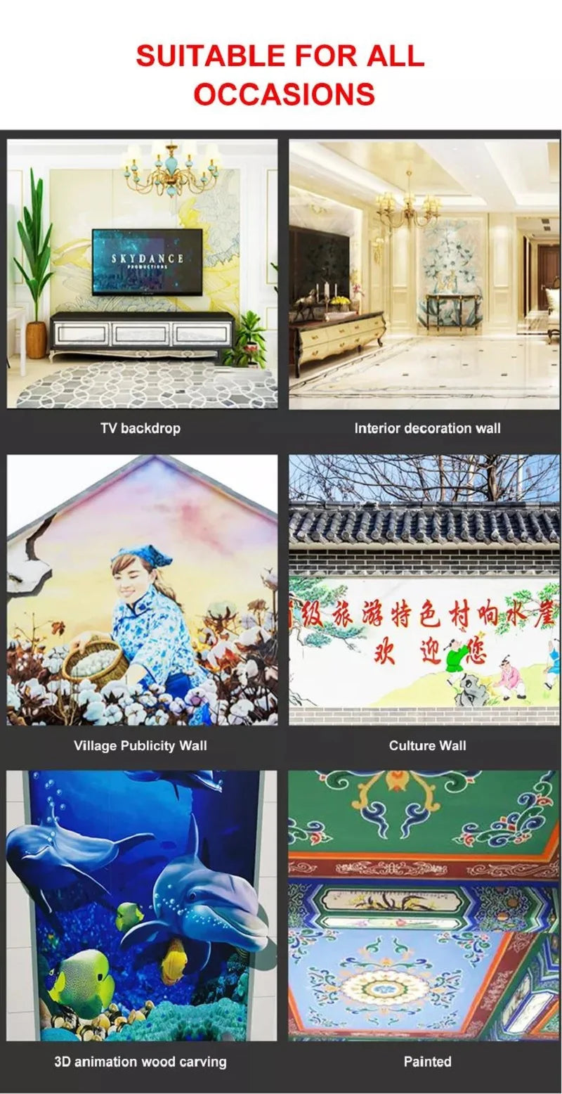 3D Effect Vertical UV Ink Wall Pen Printing Machines CMYKW Direct to Mural Wall Painting Printer Machine Automatic