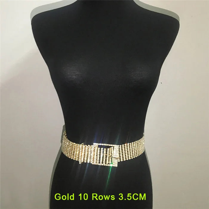 Luxury Crystal Men Women Unisex Belt Diamond Studded Rhinestone Belts Western Sparkle Designer Leather Belts  0826