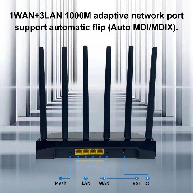 MT7981B Cotext-A53 Latest Openwrt Dual Band Access Point ARM Big Coverage 3000Mbps 2T2R MU-MIMO Mesh Router Wifi 6 for Home