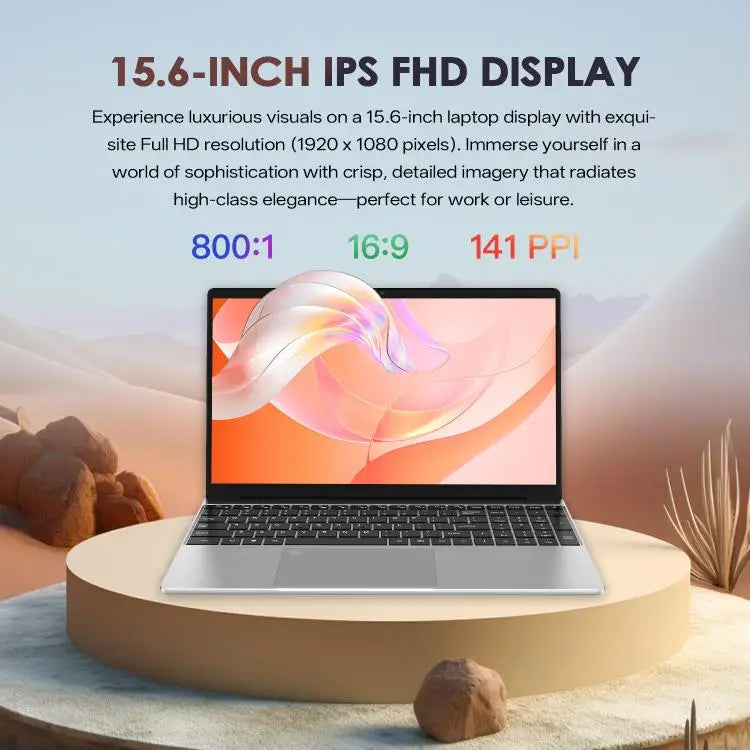 GXMO T152J 15.6 Inch Laptop Wins 11 Pro Intel Celeron N5100 Quad Core No RAM No SSD Barebone Supports Fingerprint Unlock