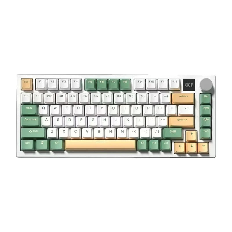 75% Keyboard 81 82 Keys Green Red Switch Custom Keycap Mini USB Wired Gaming Fashion RGB Backlit Optical Mechanical Keyboard