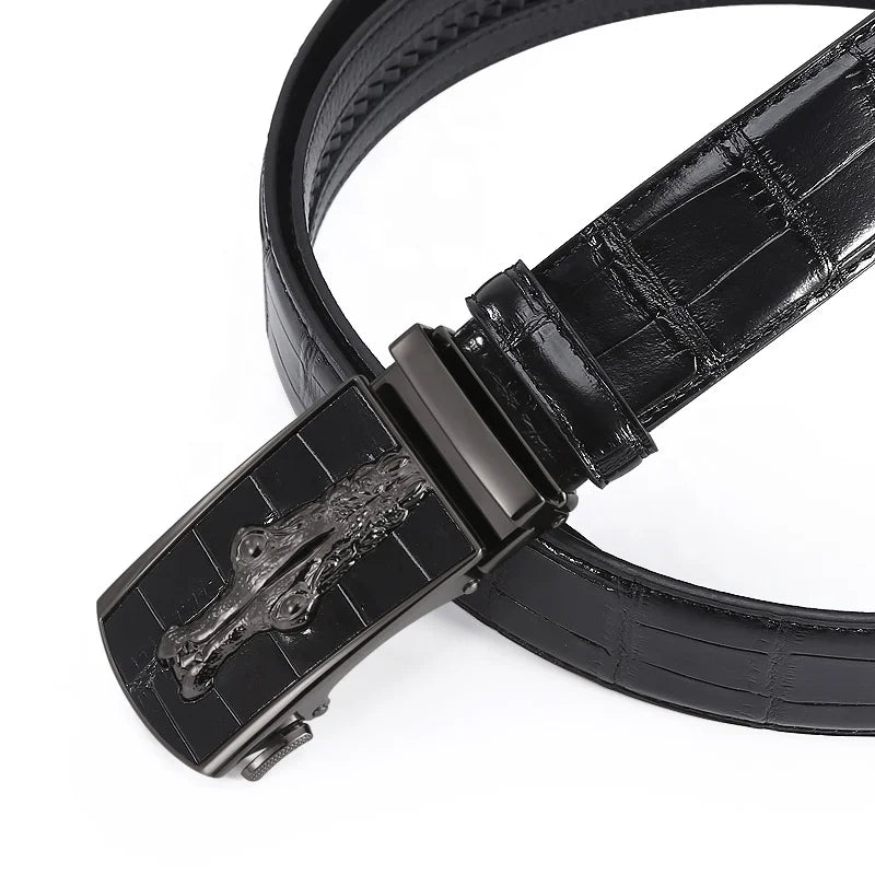 Man Belt Alloy Crocodile New Design Custom Cowhide Leather Belt Designer Mens Belt With l Buckles