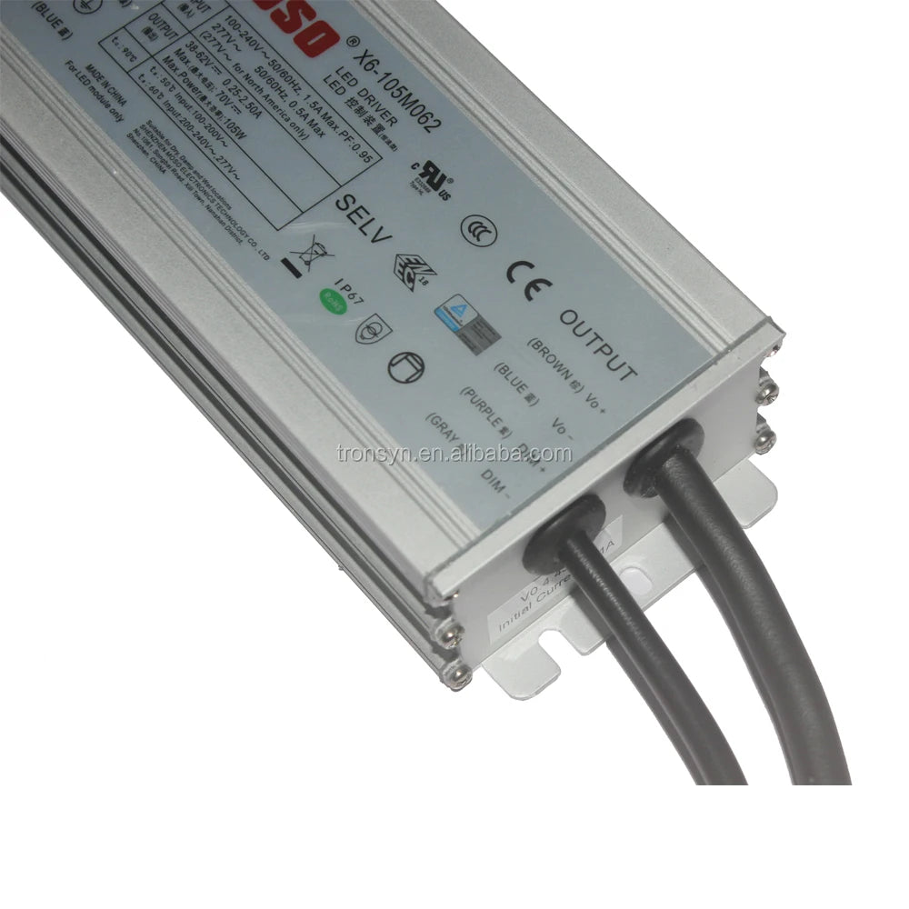 Moso Authorizaion X6-105M062 105W 62V 2.5A Moso LED Driver for LED Panel Light With 3 in 1 Dimmable Function