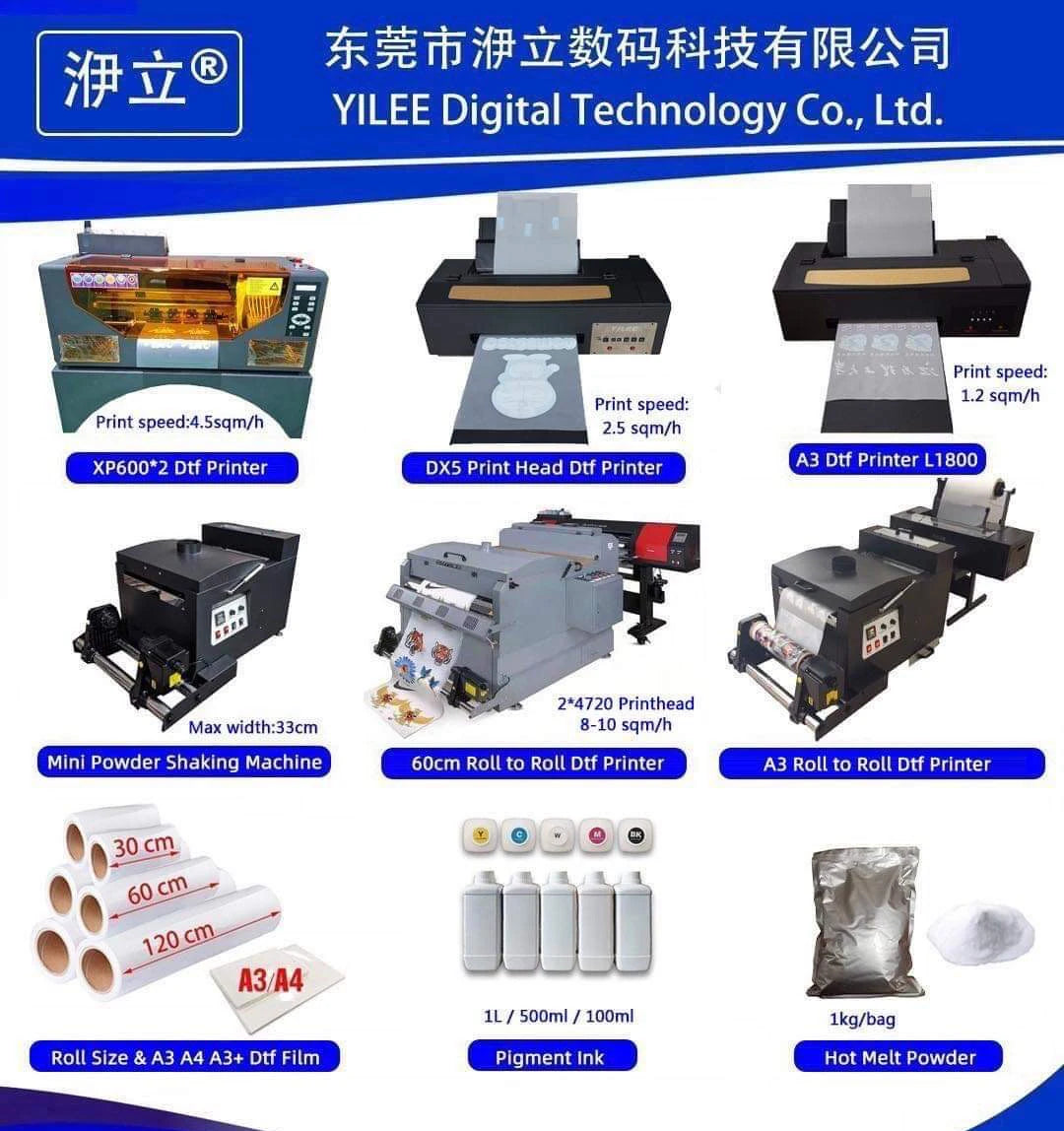 Yilee Small Business Machine Ideas L1800 DX5 A3 Dtf Printer Printing Machine Inkjet Printers CE Provided Cloths Printer 500ml 26