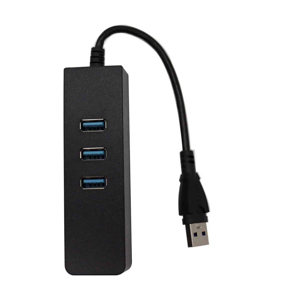 High-Speed 3 USB 3.0 Hub Type C USB to RJ45 Lan Gigabit Ethernet Adapter for Computer for Macbook Laptop