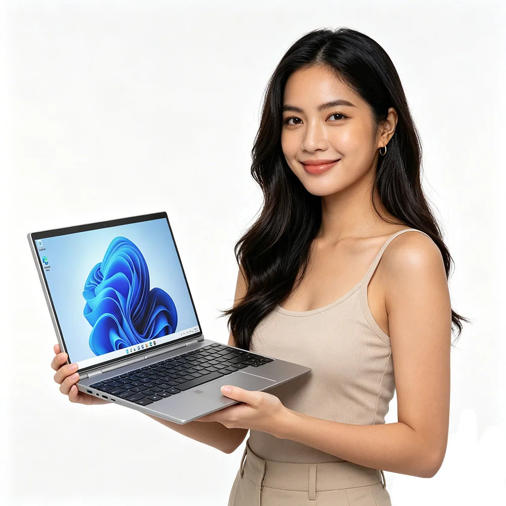 Wholesale Office 14 Inch Touch Screen Intel N95 16G 32GB 2 in 1 Yoga Portable Tablet Laptop Fingerprint Unlock Business Laptops