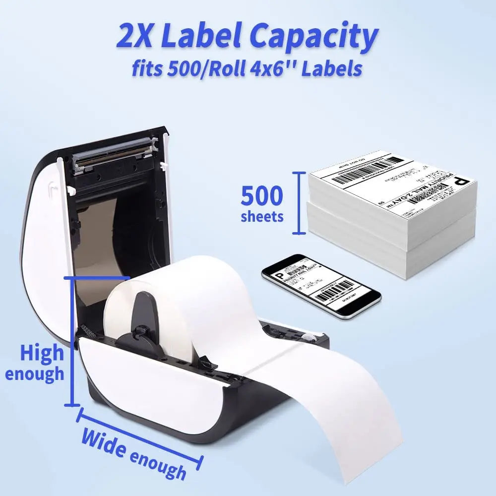 AIMO D520 Desktop Label Thermal Printer  No Ink Printer for Shipping Address Label Mailing Postage D520BT