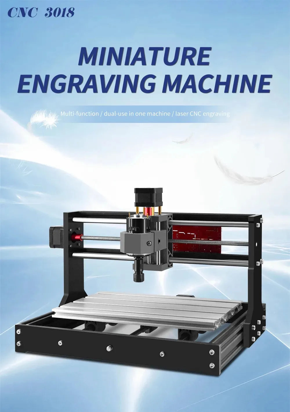 For New Wood CNC Router 3-Axis Bearing & Motor High-Power 775W Carving Machine Easy to Operate