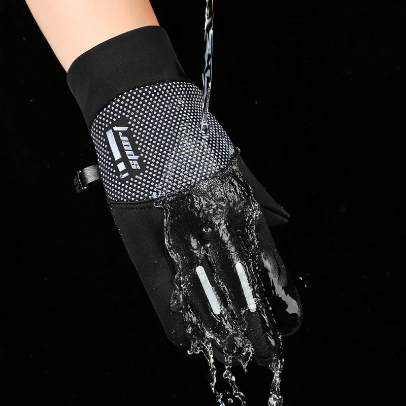 New Design Touch Screen Man Hand Warm Sport Waterproof Custom Bike Cycling Winter Gloves