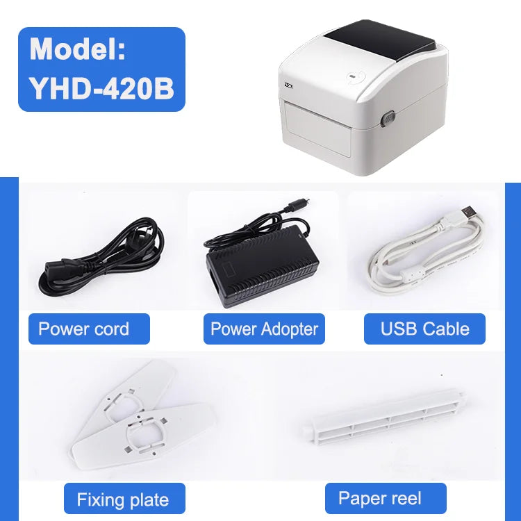 4 Inch Express Shipping Label Printer Thermal Barcode Label Blue Tooth USB Interface Printer Use for DHL,Ebay,A Mazon