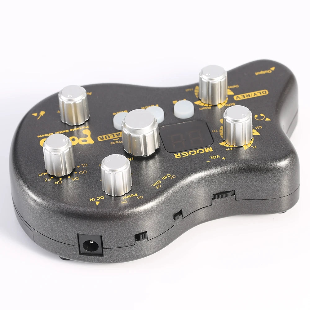 MOOER PE50 Pogo Black Portable Guitar Multi Effect Processor Guitar Pedal 15 Effect Types 40 Drum Rhythm Tuning Function