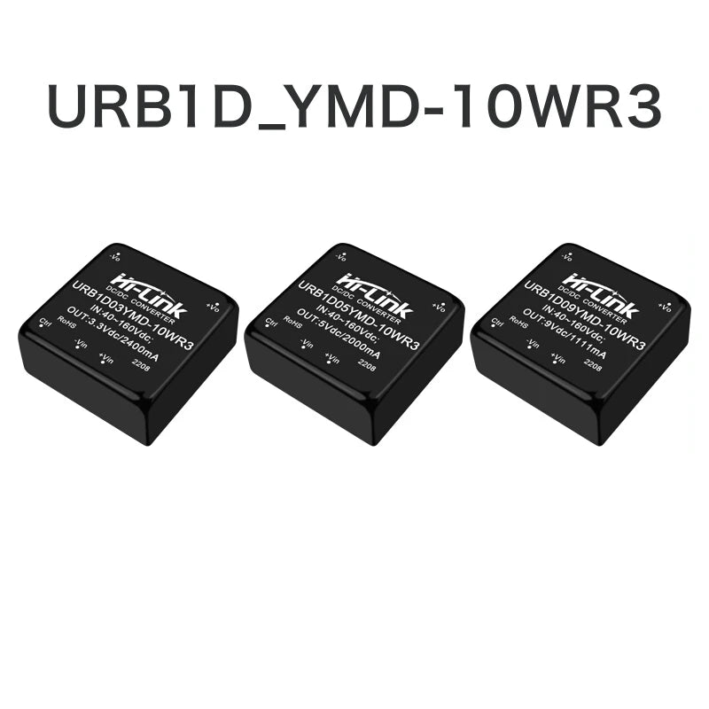 Official 10W DC-AC URB1D12YMD-10WR3 CCTV Step Supply Module 110V(40-160Vdc) 15V 666mA Isolated Switch Converter Single Output