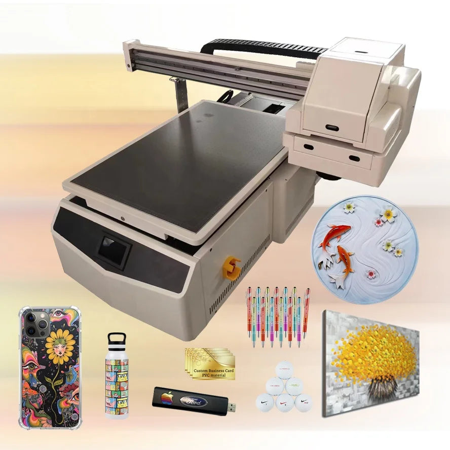 UV DTF Inkjet Flatbed Printer A3 60x90cm LED for PVC Retail Use Multifunctional Automatic 24-in-1
