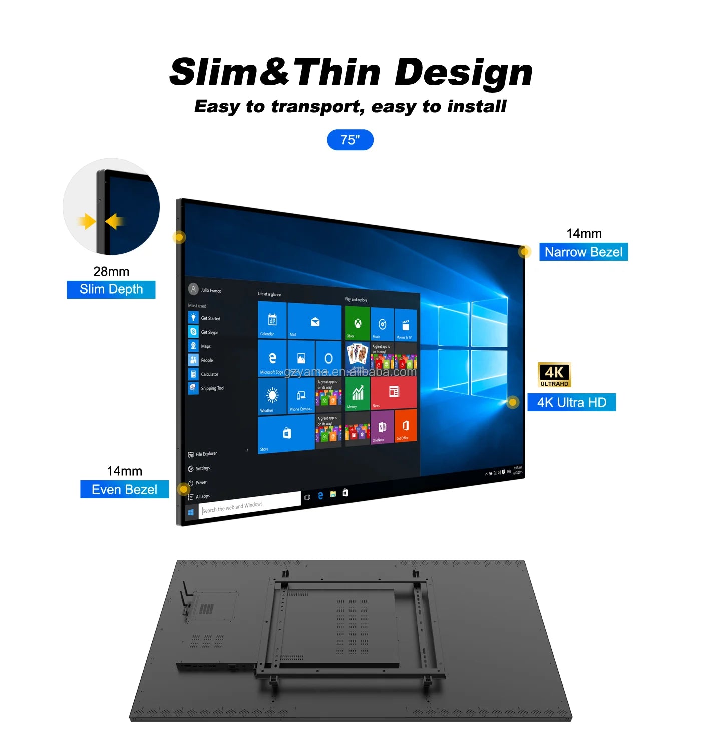 Touch Monitors IR Touch Screen Multitouch LCD Display 75inch Large Touch Monitors