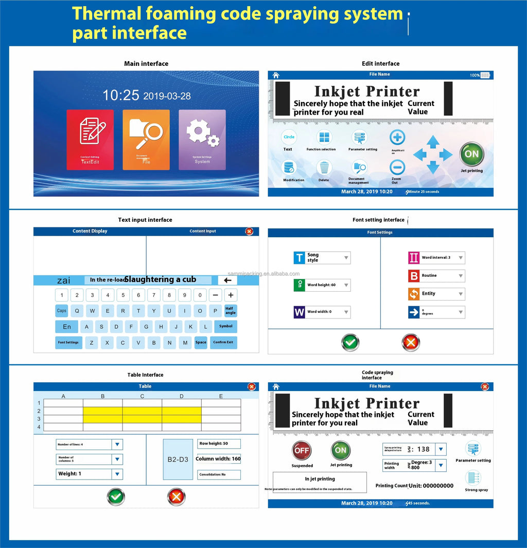 New Arrival Small Size Table Automatic Intelligent Inkjet Printing Machine Coder OH1L with Different Operation Method