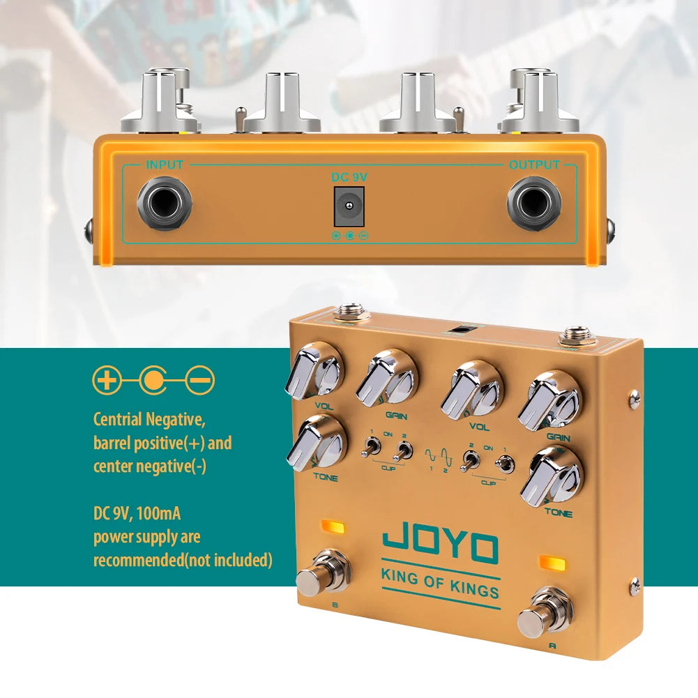 JOYO R-20 King of Kings Vintage Overdrive Pedal Classic Effect Pedal Electric Guitar CRUNCH DISTORTION Multi-Effect Pedal