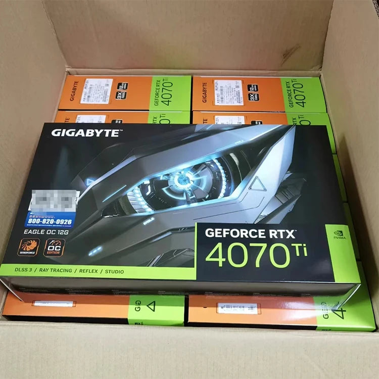 Used GIGABYTE GeForce RTX 4070 Ti EAGLE OC 12G Gaming Graphics Video Card with GDDR6X Memory Support AMD Ryzen 7 7800X
