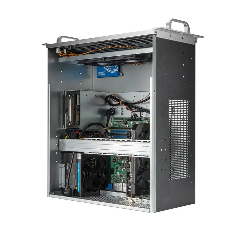 Newest Design 19inch Rackmount Server Chassis Support 2 PSU Eatx 5U Industrial Server Case With LCD Temp Screen