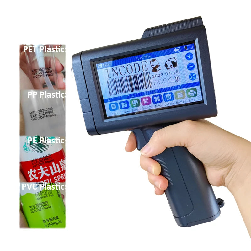INCODE 12.7mm Online Variable Qr Bar Batch Code Number Logo Expiry Date Label Portable Hand Jet Handheld Thermal Inkjet Printer