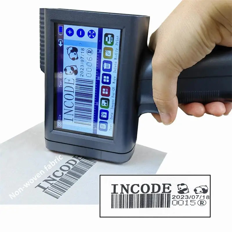 INCODE 12.7mm Online Variable Qr Bar Batch Code Number Logo Expiry Date Label Portable Hand Jet Handheld Thermal Inkjet Printer