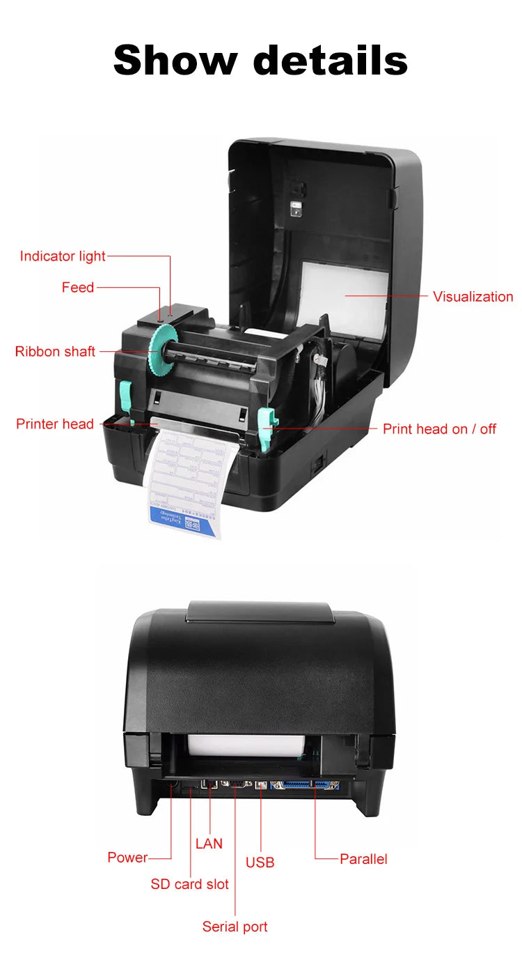 Best Seller A4 3 Inch for Label Printing Machine Roll Sticker Thermal Transfer Printer