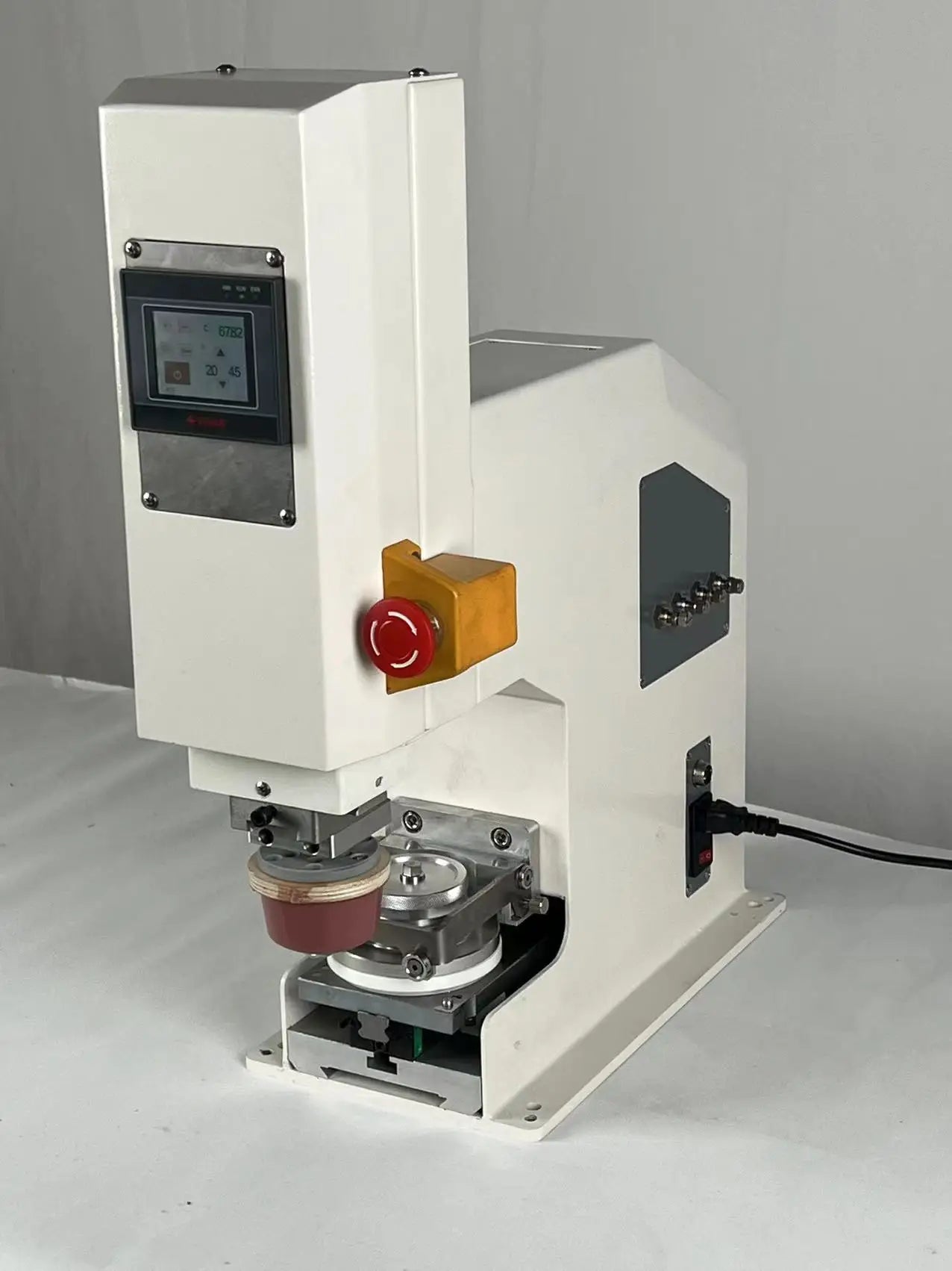 Environmentally Odorless Pad Printing Machine Pad Printing Ceramic Ring Closed Ink Cup Tompo Rubber Printer for Fabric