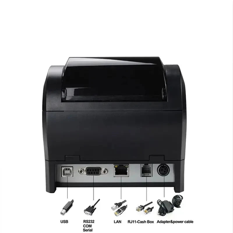 Wholesale Cheap Inkless Thermal Printer 80mm Receipt Printer USB Bluetooth Wifi Lan Port POS Printer for Small Business
