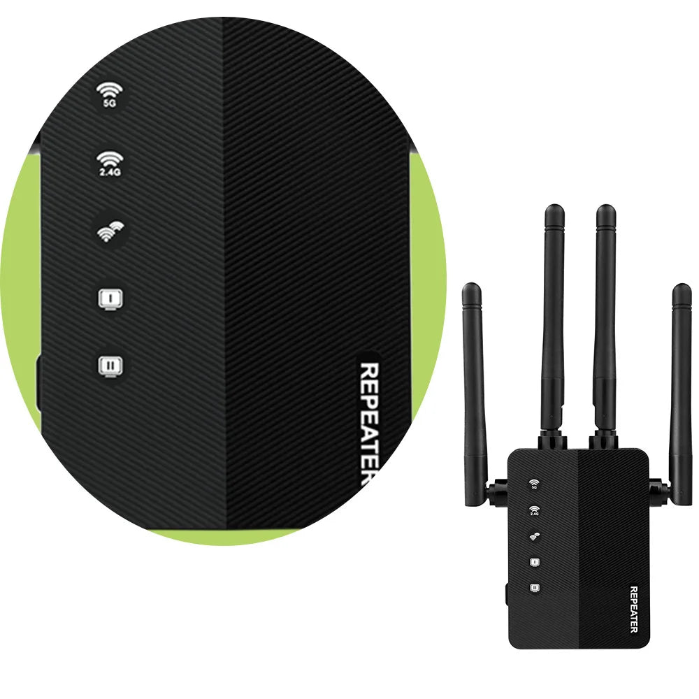 Custom Logo 802.11AC 1200Mbps 2.4G 5.8G Dual Band Wifi Repeater 1200M Wireless Range Extender