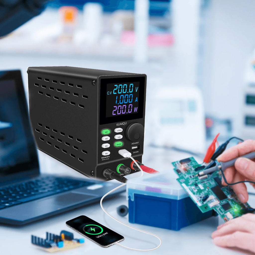 KUAIQUA SPPS2001D 200W 200V 1A Programmable With RS232 Interface Adjustable Switching Power Supply Lab Voltage Regulator