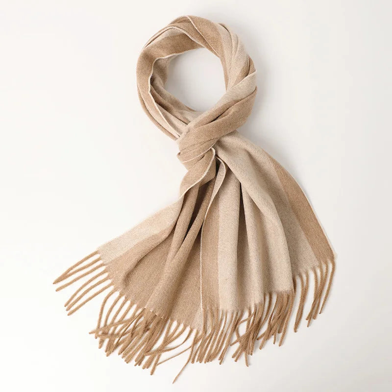 Custom Fashion Winter Warm Soft Scarf Designer Brand 100% Cashmere Luxury Scarves Shawl for Men and Women