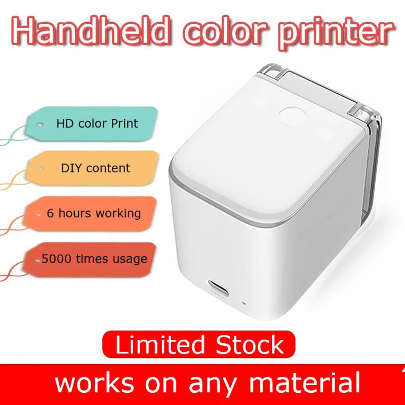 Yaomatec MBrush Mini Wifi  Handheld Food Printer Coffee Latte Cake Macaron Personality Pattern Portable Small Printer