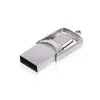 Free Laser Logo Mini Metal Type-C USB Flash Drive 2.0 3.0 8GB 16GB 32GB Pen Swivel 64GB 128GB Memory Stick  for Iphone 15/16/17