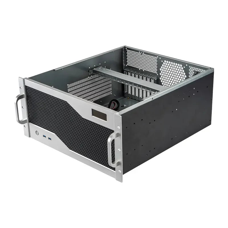 Newest Design 19inch Rackmount Server Chassis Support 2 PSU Eatx 5U Industrial Server Case With LCD Temp Screen
