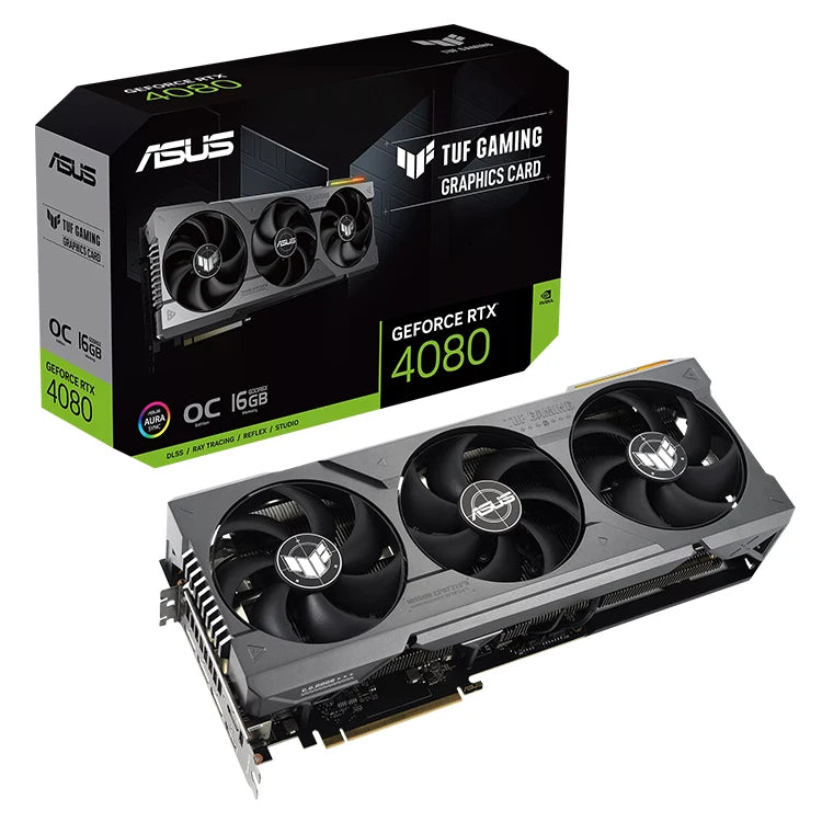 Used ASU'S TUF Gaming GeForce RTX 4080 16GB GDDR6X OC Edition Graphics Card with 16GB GDDR6X 256-bit Memory Support OverClock