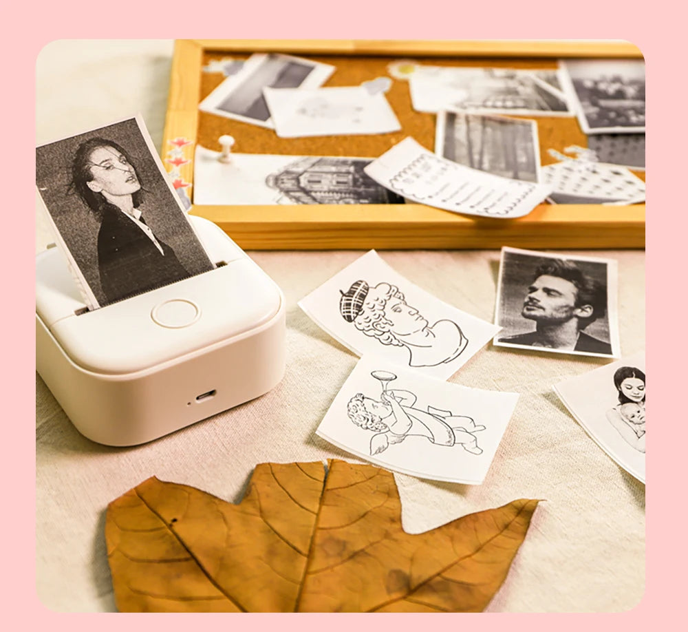 Phomemo T02 Portable Mini Wireless Thermal Pocket Printer Self-adhesive Stickers Use for DIY Mini Portable Printer