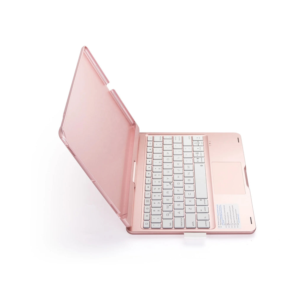 Rose Gold 360 Rotating Cover ABS Wireless Backlit Keyboard for iPad 10.2 10.5 Inch
