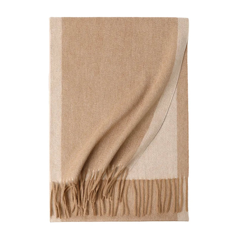 Custom Fashion Winter Warm Soft Scarf Designer Brand 100% Cashmere Luxury Scarves Shawl for Men and Women