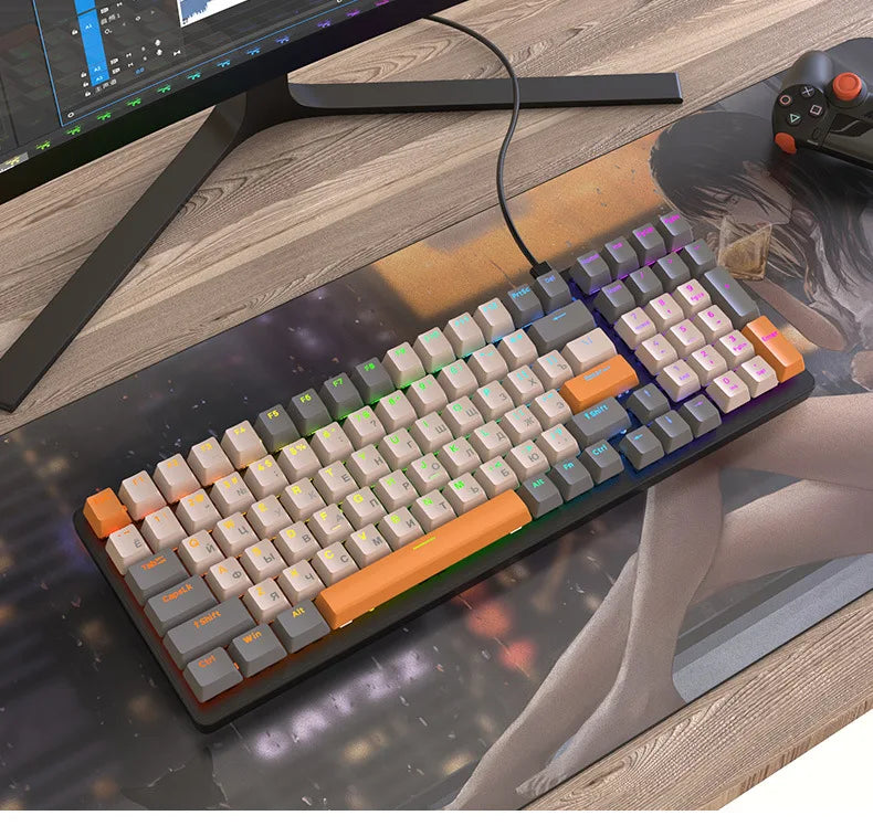 Free Wolf K3 Russian Mechanical Keyboard 980 Hot-swappable Axis Game Keyboard Computer Customized Keyboard