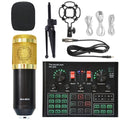 Black Color Box Usb Sound Card 12 Inputs Interface BM800 Microphone V9xpro Sound Card Set Noise Cancelling Stock Metal & Plastic