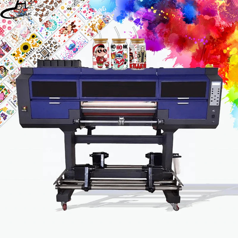 24inch UV DTF Fast Printing Machine With Laminator Roll to Roll for Cup Wraps Tumbler Transfer UV DTF Printer I1600 I3200 Heads