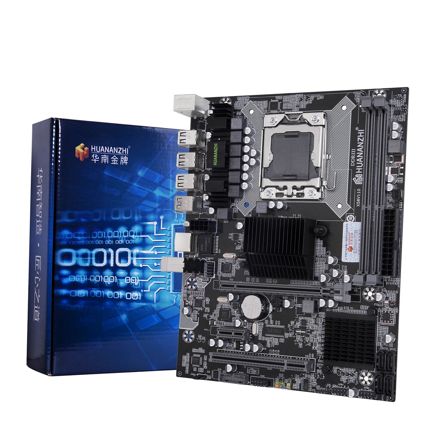 HUANANZHI X58 LGA 1366 X58 Motherboard Support RECC NON-ECC DDR3 and Xeon Processor USB3.0 AMD RX Series X5670 X5575 X5650 X5660
