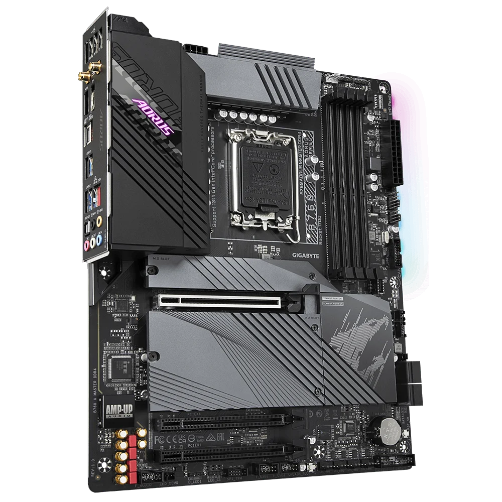 GIGABYTE B760 AORUS MASTER DDR4 Used Motherboard with LGA 1700 Socket 1x256 Mbit Flash Support Intel 13th /12th Gen Series CPU