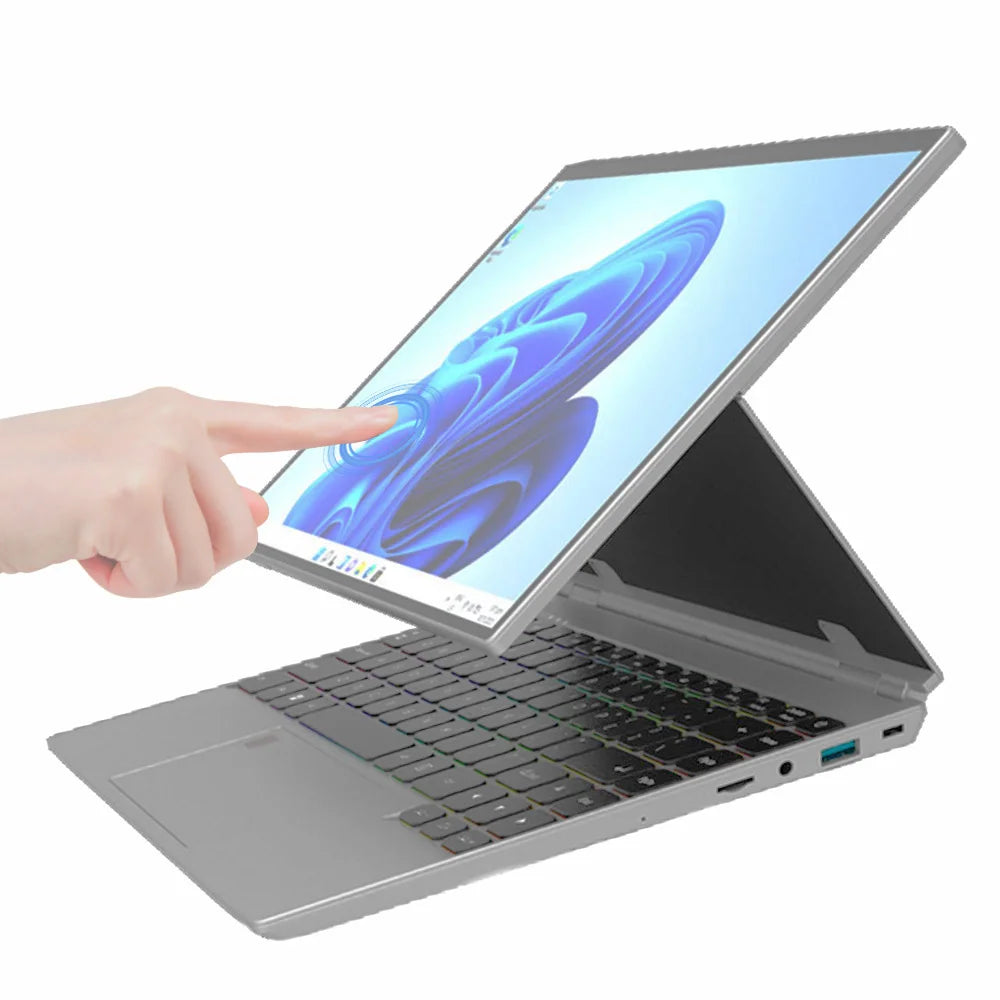 Wholesale Office 14 Inch Touch Screen Intel N95 16G 32GB 2 in 1 Yoga Portable Tablet Laptop Fingerprint Unlock Business Laptops