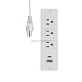 Recessed Power Strip Charging Station with USB Plugs Protector Outlet Extender with Extension Cord for Home Office Power Strip