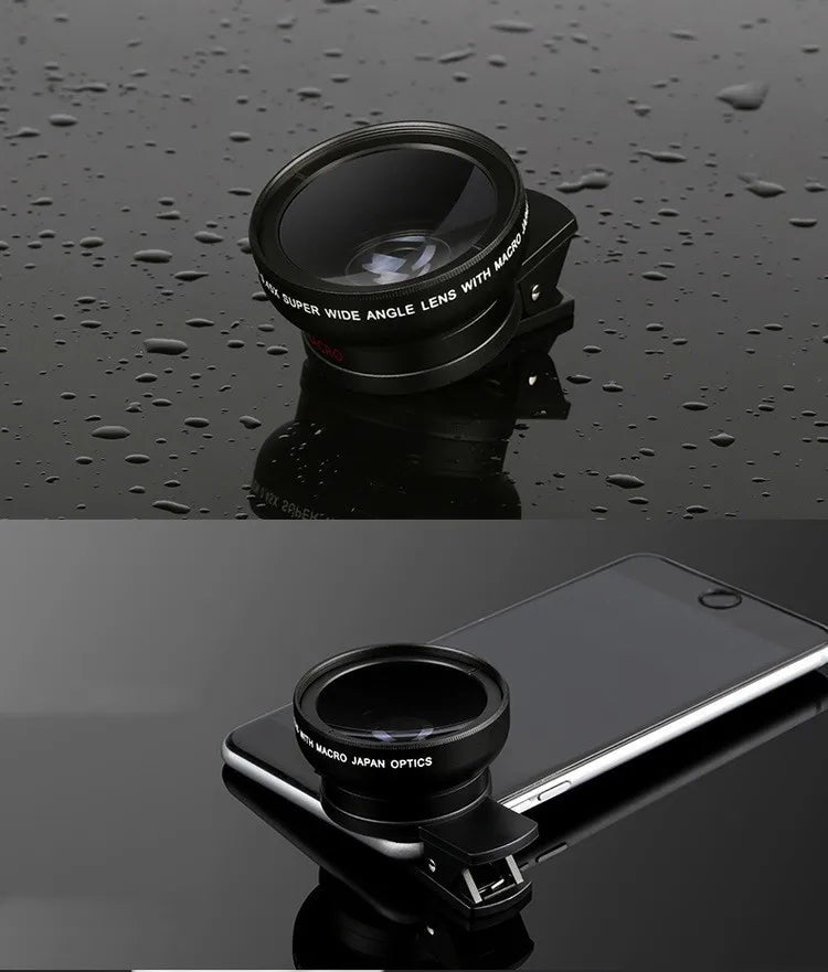 Hot 0.45X 2 in 1 Macro Wide Lens Angle Mobile Phone Camera Lens