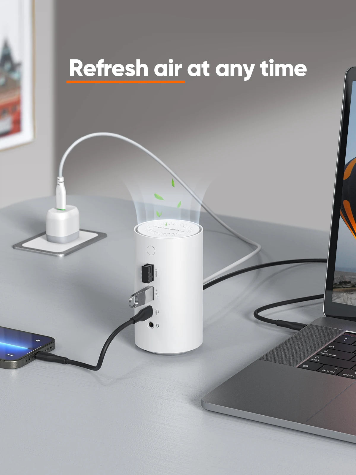 10 in 1 USB-C Docking Station with Negative Ion Function USB C Hub