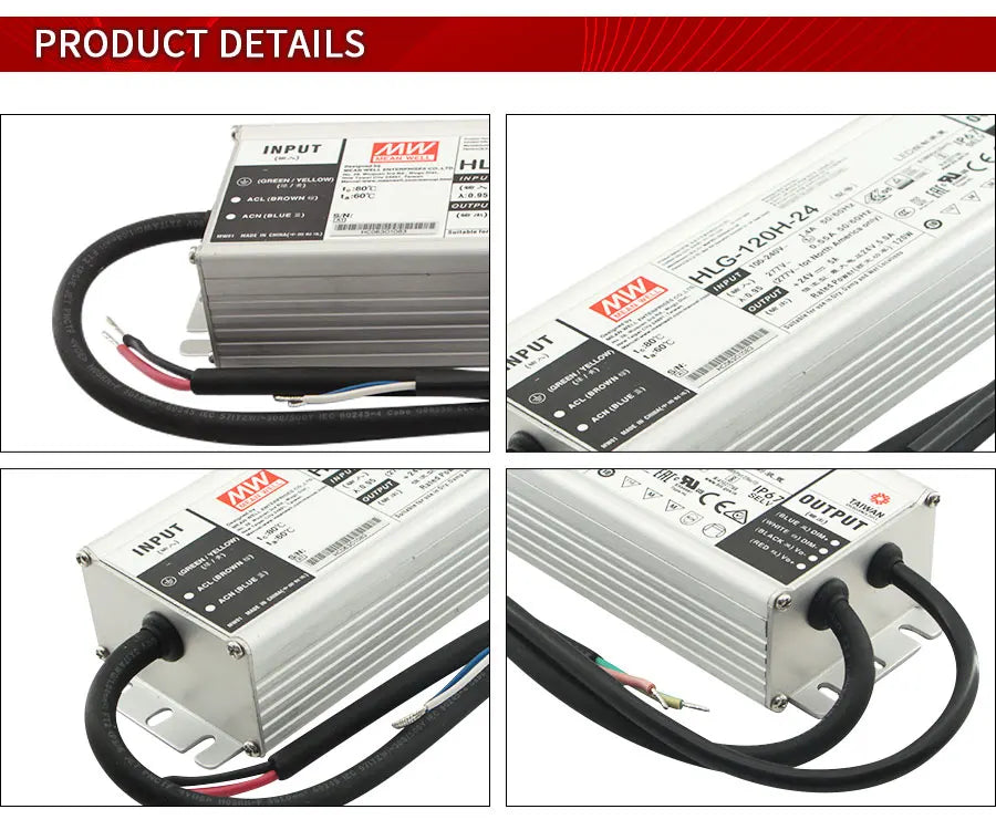 HLG-120H-24B 24V  Mean Well Dimmable Led Driver for  3 in 1 Dimming  1~10V PWM LED Driver